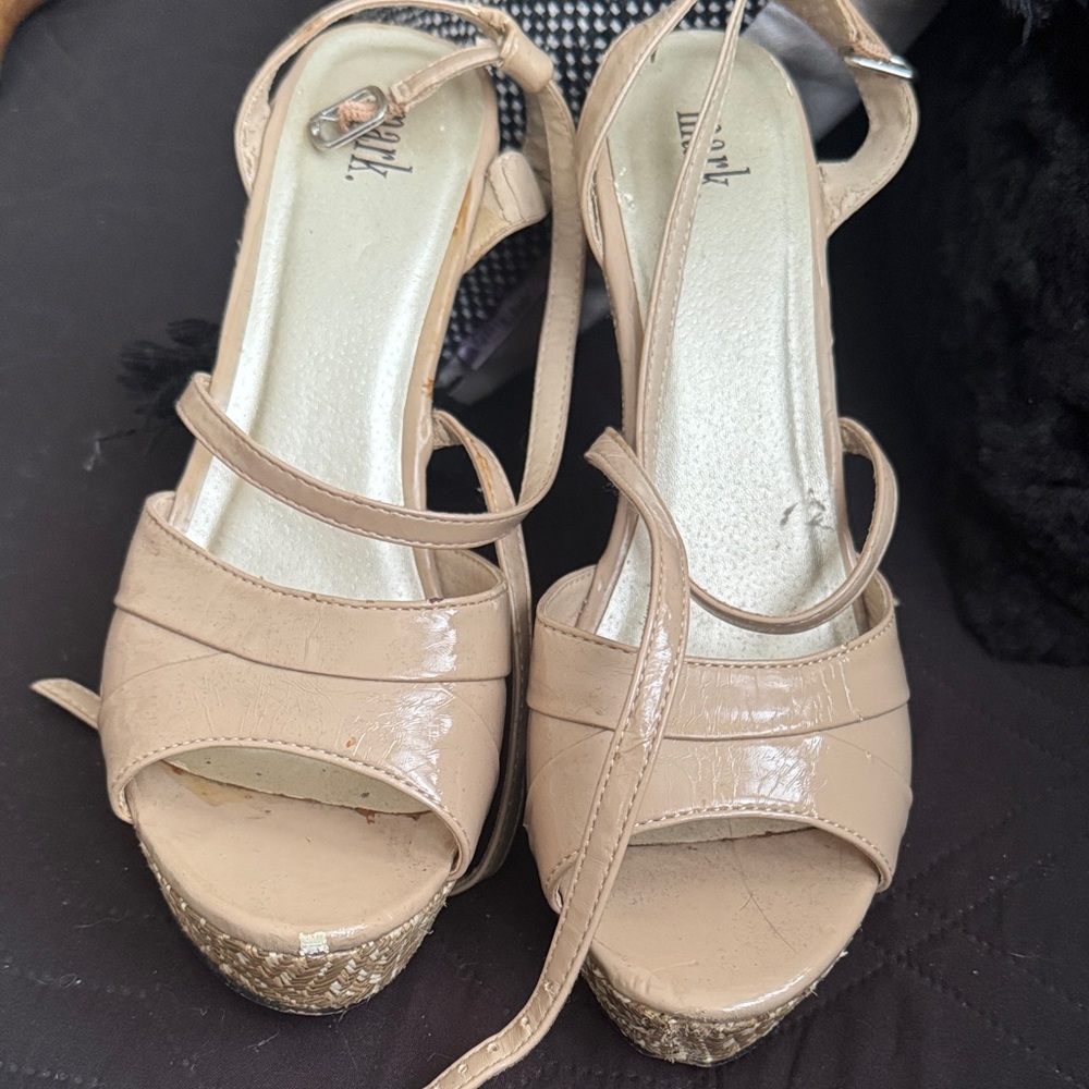 mark. Nude Strappy Platform Sandals